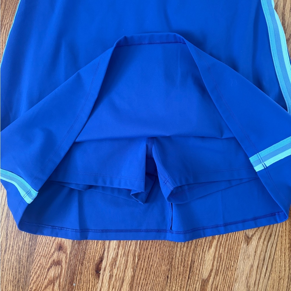 Anthro Spiritual Gangster Sapphire Blue Sidestripe High Performance Sport Dress - Picture 8 of 12